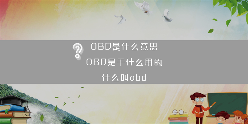 OBD是什么意思  OBD是干什么用的？（什么叫obd）