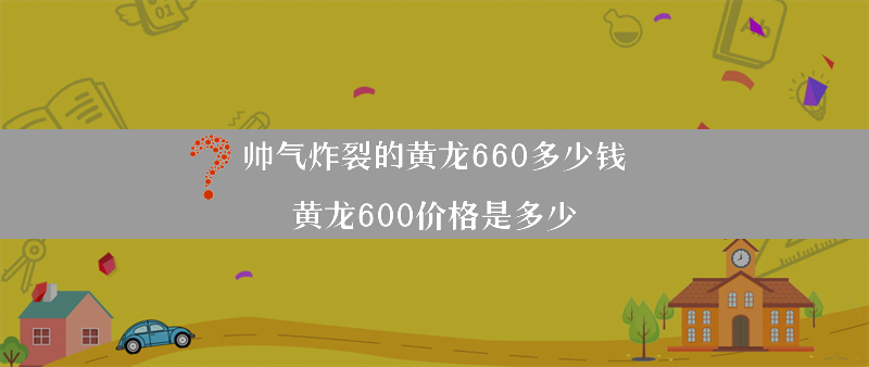 帅气炸裂的黄龙660多少钱？（黄龙600价格是多少）